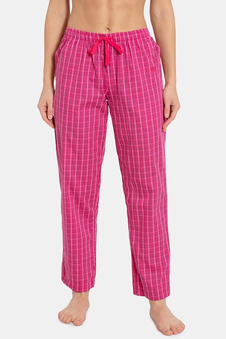 Jockey Women's Super Combed Cotton Woven Fabric Relaxed Fit Checkered Pajama  – Online Shopping site in India