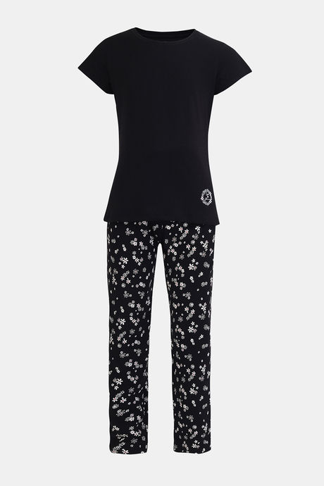 Jockey Girls Cotton Pyjama Set Black
