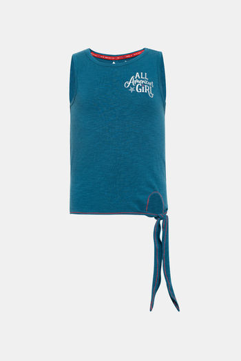 Buy Jockey Girls Cotton Top - Maxi Blue Printed at Rs.429 online