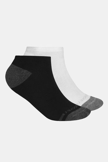 Buy Jockey Cotton Elastane Socks (Pack of 2) - Black & White