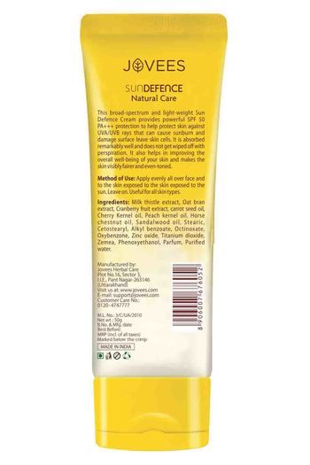 jovees sunscreen spf 50 ingredients