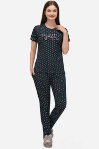 Buy Lenissa Superior Soft Combbed Cotton Pyjama Nightsuit - Navy Blue