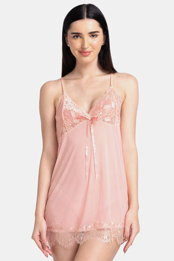 Spencer Sexy Lingerie for Women See Through Lace Babydoll Deep V