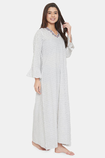 white nightdress cotton