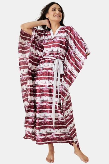 Buy The Kaftan Company Satin Nightdress - Red