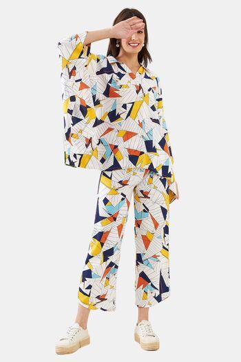 Buy The Kaftan Company Viscose Pyjama Set - Multicolor
