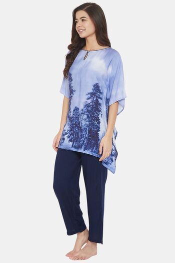 Buy Zivame Plush Velour Knit Poly Loungewear Set - Storm at Rs.1483 online