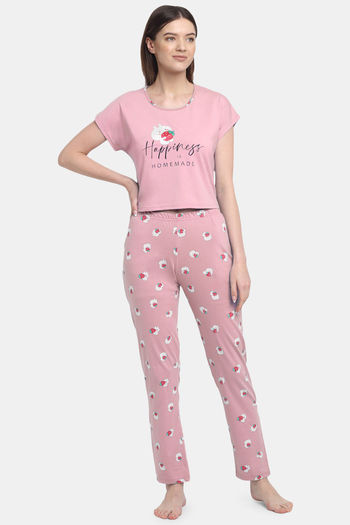 Buy Kanvin Modal Pyjama Set Pink at online Nightwear