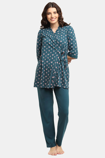 Kanvin Modal Nightwear Robe Teal