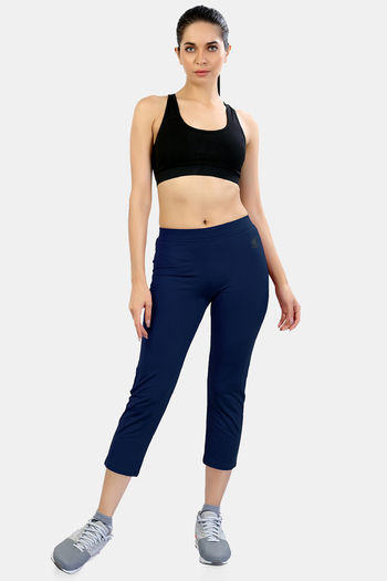 Buy Zelocity Mid Rise Capri - Jet Black at Rs.599 online