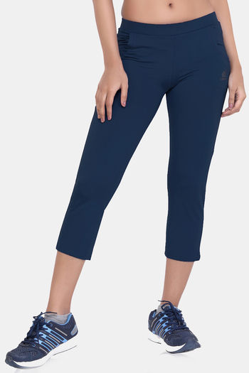 Buy Laasa Mid-Rise Relaxed Capri - Navy Blue at Rs.1049 online