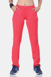 Buy Laasa Solid Track Pant With Pockets - Tomato