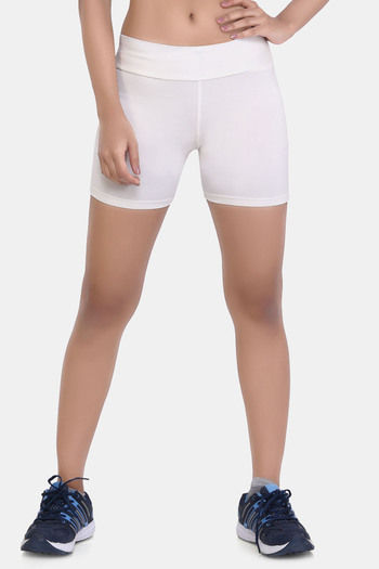 Buy Laasa Cotton Snug Fit Shorts Off White at online