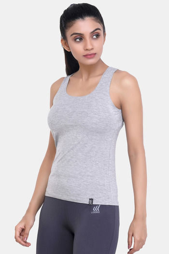 Buy Laasa Viscose Gym Tank Top - Grey at Rs.699 online