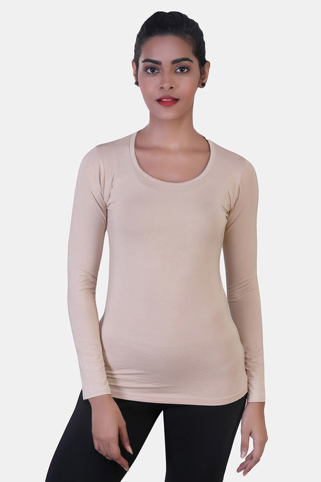 Buy Laasa Essential Long Sleeve T-Shirt - Skin at Rs.899 online