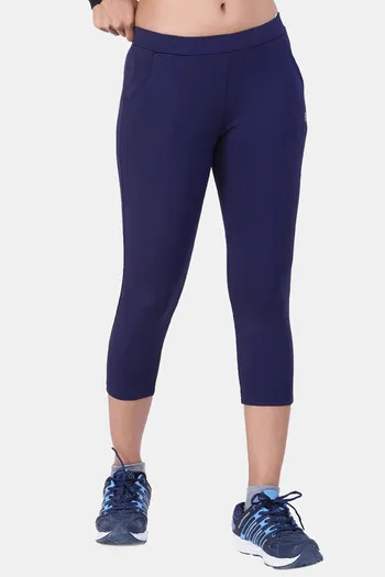 Buy Laasa High Rise Relaxed Capri - Navyblue at Rs.999 online