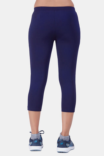 Buy Laasa High Rise Relaxed Capri - Navyblue at Rs.999 online