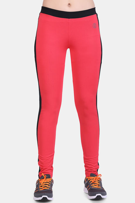 Buy Laasa Mid Rise Quick Drying Leggings - Tomato at Rs.999 online