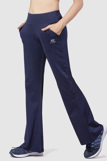 Buy Laasa High Rise Cotton Bell Bottom Pant - Navyblue at Rs.1299 online
