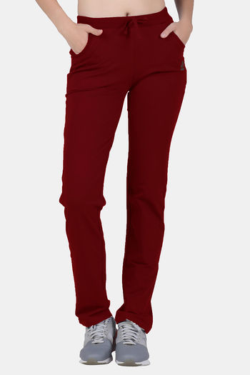 Buy Laasa Easy Movement Track Pants Maroon at Rs.1355 online Activewear online