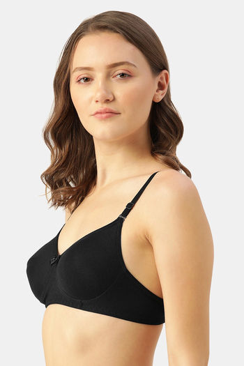 Buy Lady Lyka Padded Non Wired Full Coverage T-Shirt Bra - Black at Rs.374  online