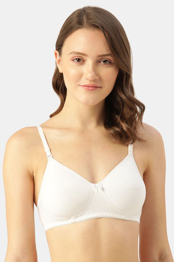 Buy Lady Lyka Padded Non Wired Full Coverage T-Shirt Bra - White at Rs.374  online