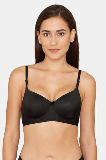 Buy Lady Lyka Padded Non Wired Medium Coverage T-Shirt Bra - Black at  Rs.374 online
