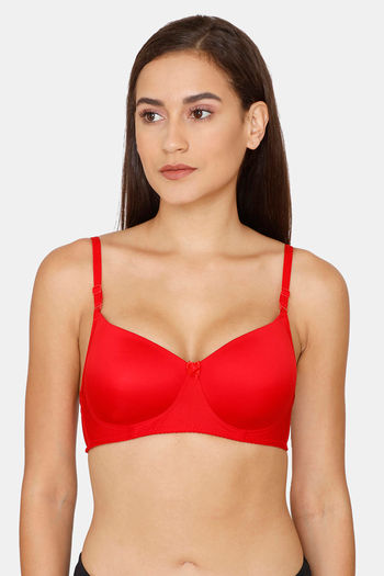 Buy Lady Lyka Padded Non Wired Medium Coverage T-Shirt Bra - Red at Rs.374  online