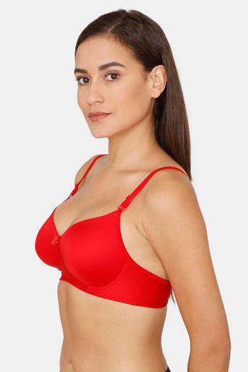 Buy Lady Lyka Padded Non Wired Medium Coverage T-Shirt Bra - Red at Rs.374  online