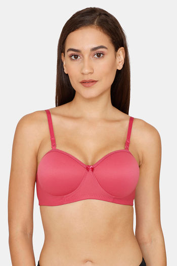Buy Lady Lyka Padded Non Wired Medium Coverage T-Shirt Bra - Punch at  Rs.374 online