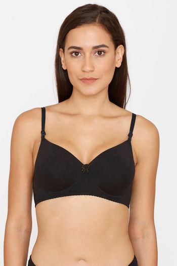 Buy Lady Lyka Padded Non Wired Medium Coverage T-Shirt Bra - Black at Rs.424  online