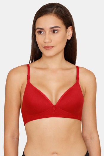 Buy The Souled Store Wine Non-wired Padded Sports Bra for Women