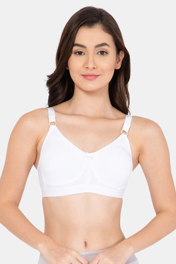 Buy Lady Lyka Single Layered Non Wired Medium Coverage T-Shirt Bra - White