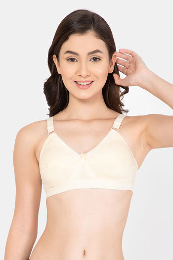 Buy Lady Lyka Single Layered Non Wired Medium Coverage T-Shirt Bra - Skin  at Rs.374 online