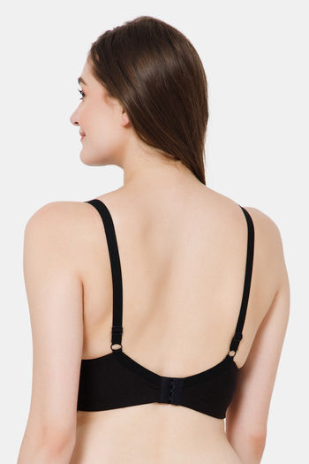 Buy Lady Lyka Single Layered Non Wired Medium Coverage T-Shirt Bra - Black  at Rs.424 online