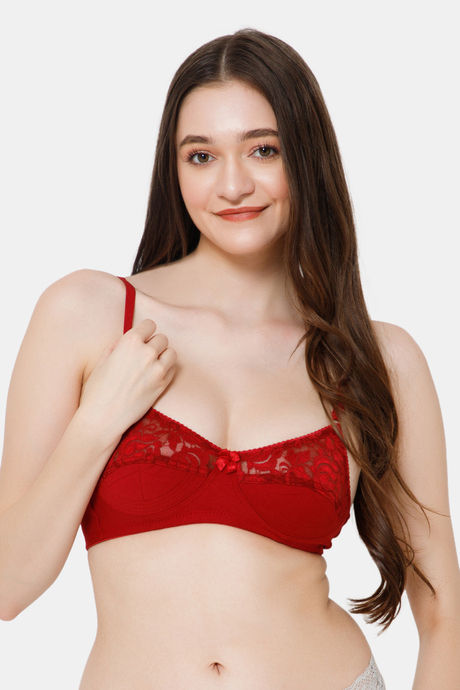 Lady Lyka Single Layered Non Wired Medium Coverage T-Shirt Bra - Maroon