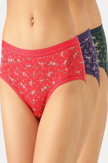 Lady Lyka Hipster Mid Rise Panty  Pack Of 3    Assorted