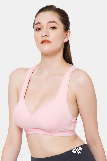 Buy Lady Lyka Seamless Sports Bra - Pink at Rs.500 online