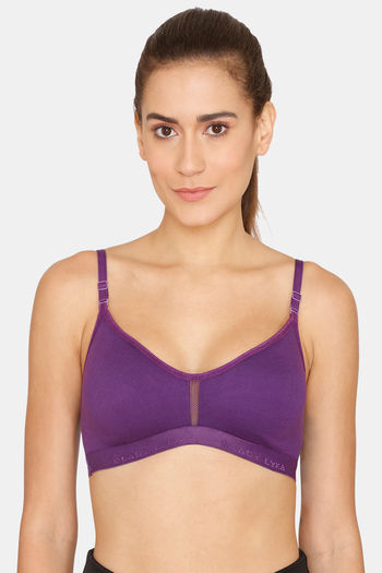 Lady Lyka Pack of 2 Purple & Maroon Bra