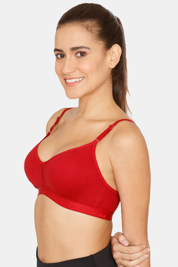 Buy Lady Lyka Medium Impact Seamless Cotton Sports Bra (Pack of 2