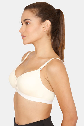 Buy Lady Lyka Medium Impact Seamless Cotton Sports Bra - Skin at Rs.324  online