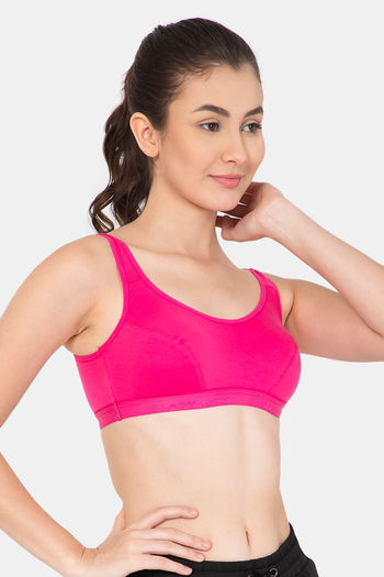 Buy Lady Lyka Cotton Sports Bra - Hot Pink at Rs.250 online