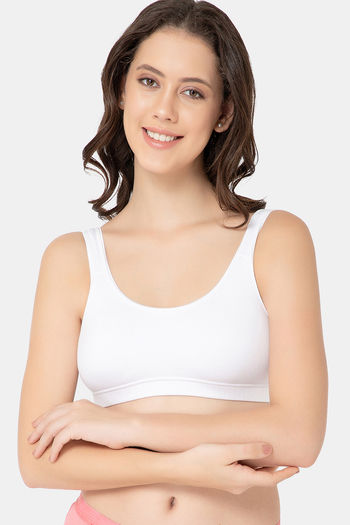 Buy Lady Lyka Modal Sports Bra - White
