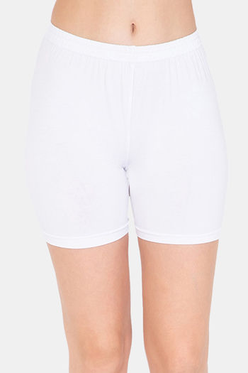Buy Lady Lyka Cotton Sleep Shorts -White