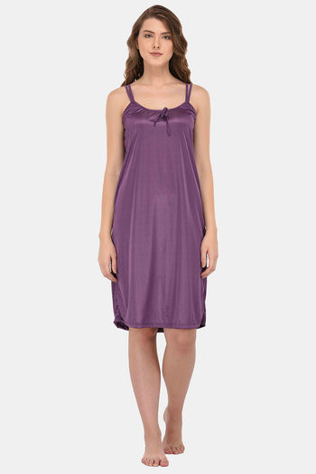 Buy You Forever Satin Mid Length Nighty - Purple at Rs.849 online