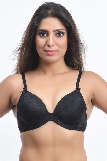 Buy Lovable All Over Lace Padded Underwired Bra- Black at Rs.750 online