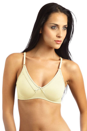 Lovable Super Soft Double Layered Wirefree Bra- Cream