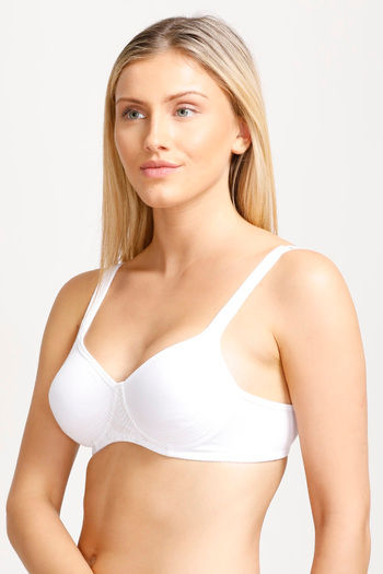 Lovable Double Layered Side Shaping Wirefree Bra- White