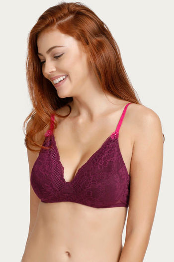 Buy Lovable Double Layered Minimiser Bra- Wine at Rs.850 online