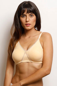 Buy Zivame Essentials Double Layered Non Wired 3/4th Coverage Bra-Skin